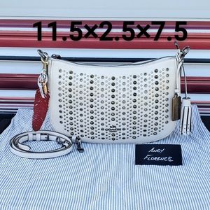 Coach Studded Chelsea Crossbody in Chalk